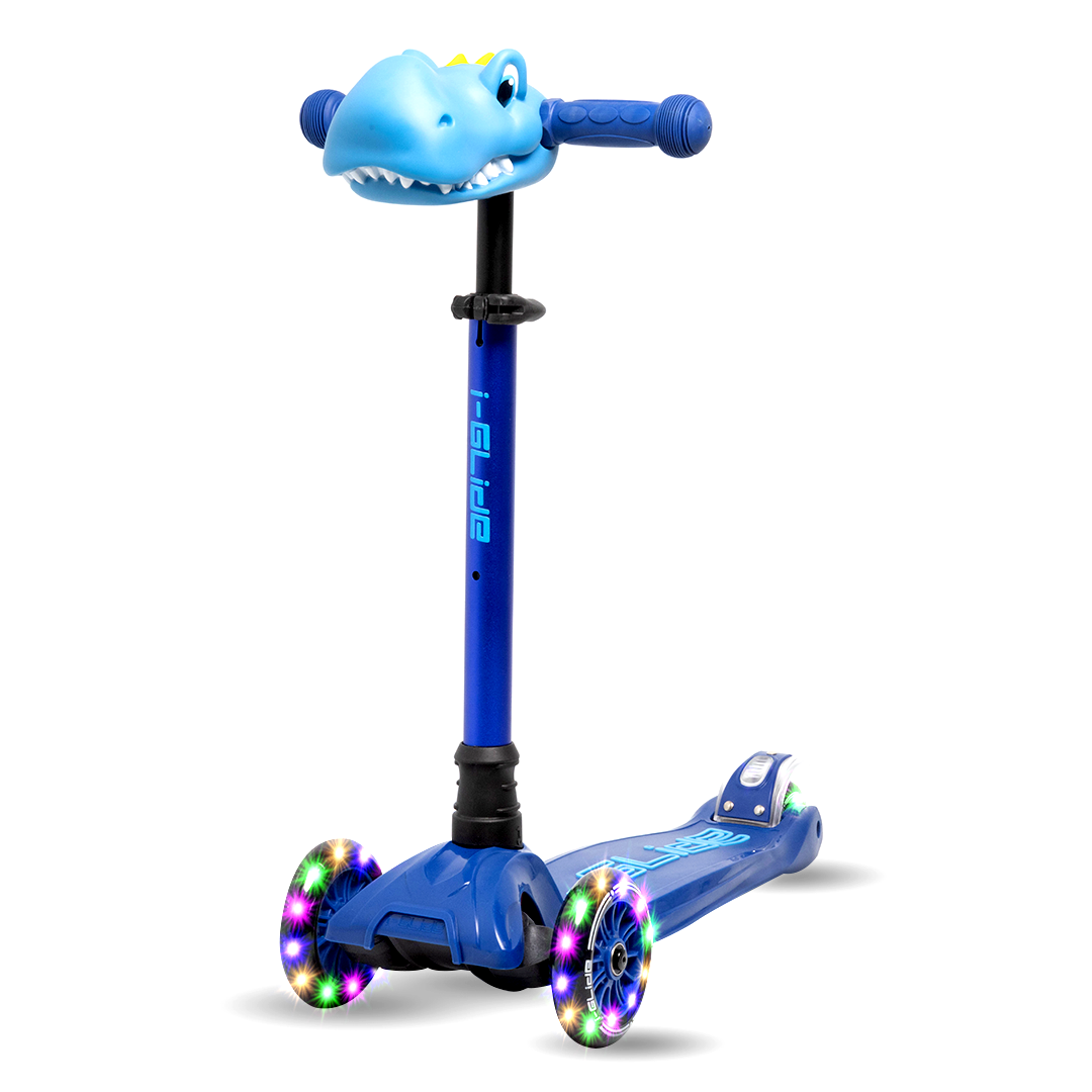 I-GLIDE Handlebar Dinosaur Head - Blue