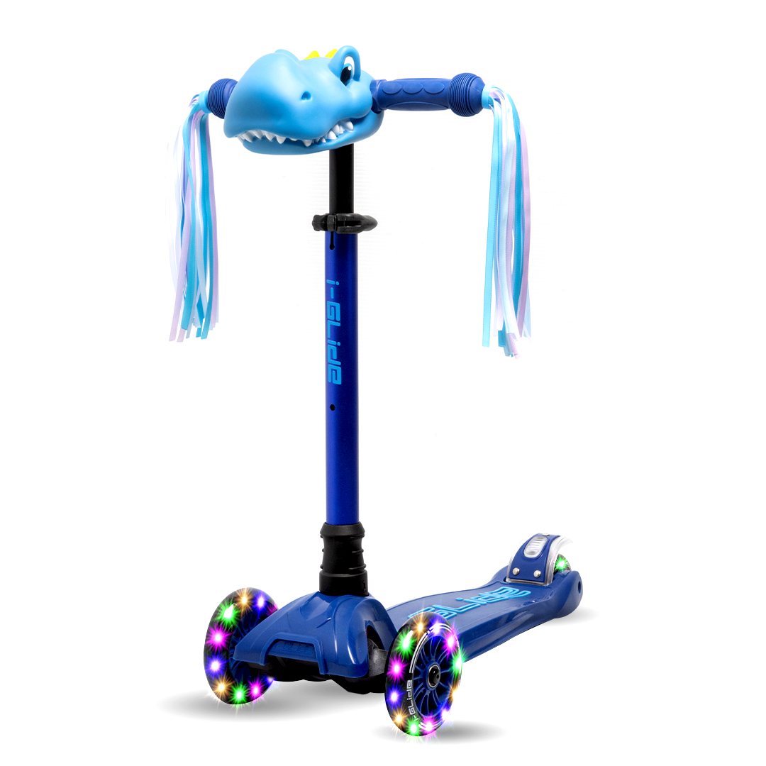 I-GLIDE Handlebar Dinosaur Head - Blue
