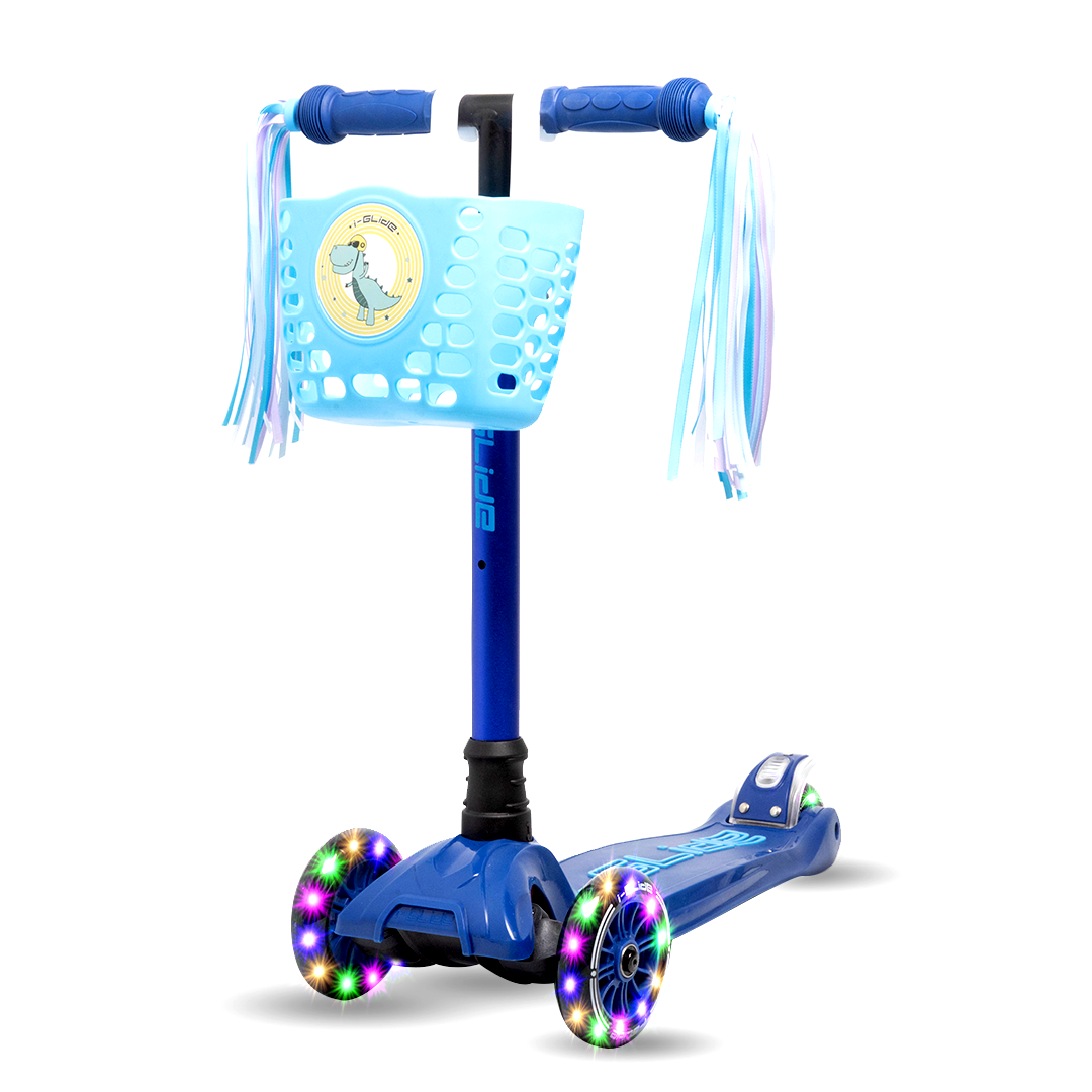 I-GLIDE Handlebar Ribbons Pair - Blue/White