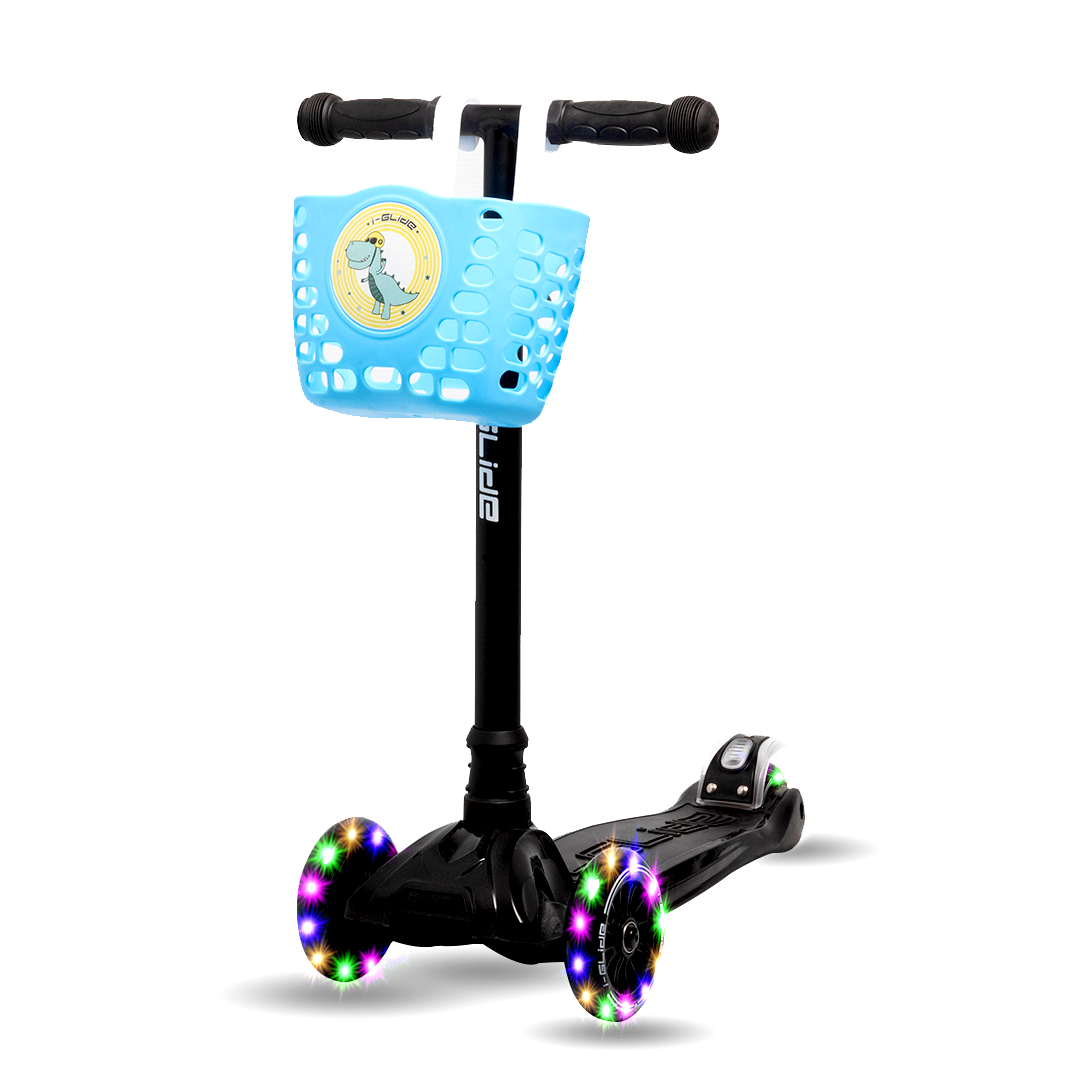 I-GLIDE Handlebar Basket - Blue Dinosaur