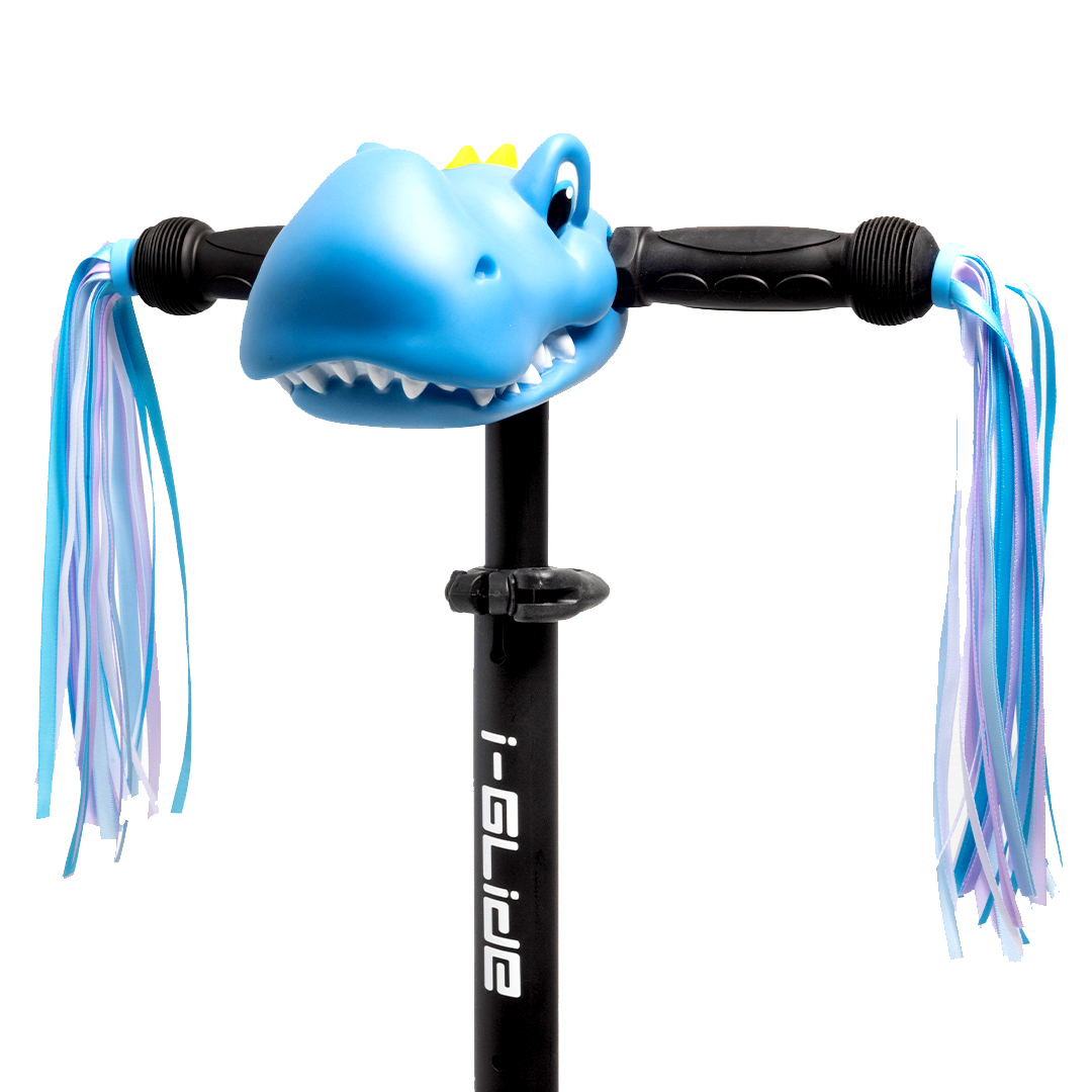 I-GLIDE Handlebar Dinosaur Head - Blue