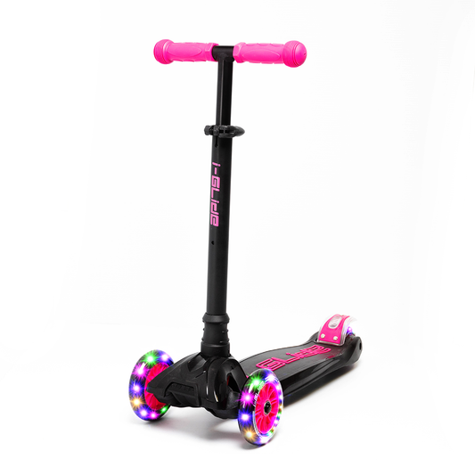 I-GLIDE 3 Wheel Kids Scooter - Black/Pink