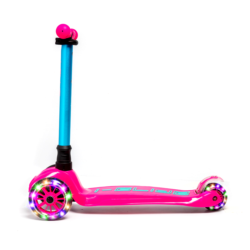 i-Glide 3 Wheel Kids Scooter - Pink/Aqua
