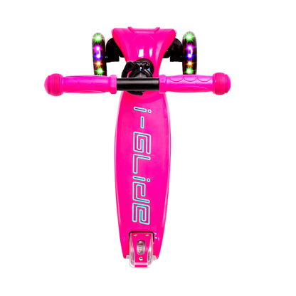 i-Glide 3 Wheel Kids Scooter - Pink/Aqua
