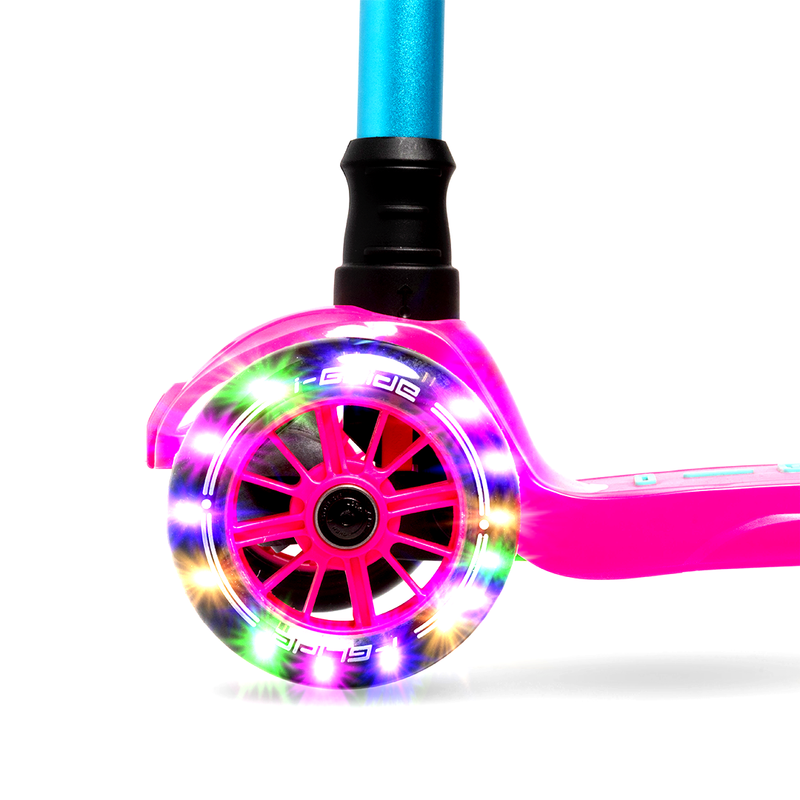 i-Glide 3 Wheel Kids Scooter - Pink/Aqua