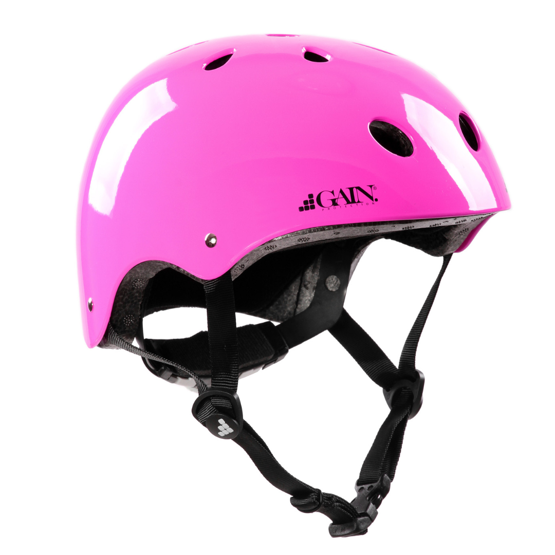 GAIN Protection The Sleeper Kids Certified Helmet w/ Size Adjuster - Pink Gloss
