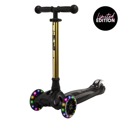 i-Glide 3 Wheel Kids Scooter - Black with Gold Bar