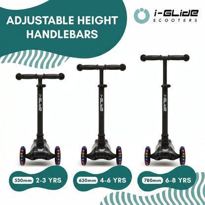 i-Glide 3 Wheel Kids Scooter - Black