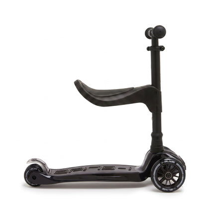 i-Glide 3 Wheel Kids Scooter with Toddler Seat - Black