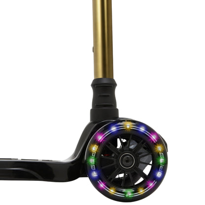 i-Glide 3 Wheel Kids Scooter - Black with Gold Bar