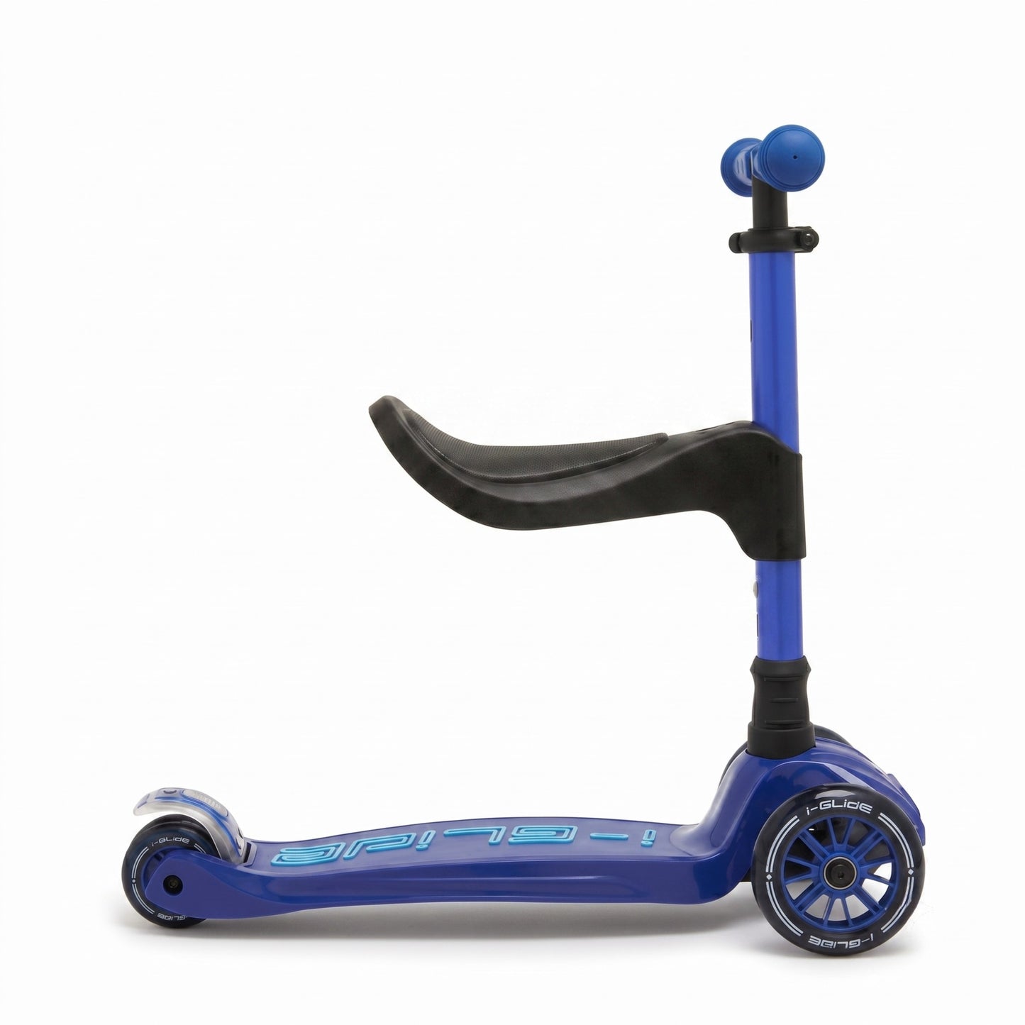 i-Glide 3 Wheel Kids Scooter with Toddler Seat - Blue/Blue
