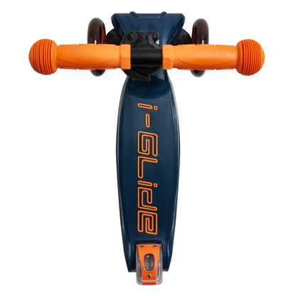 i-Glide 3 Wheel Kids Scooter with Toddler Seat - Blue/Orange