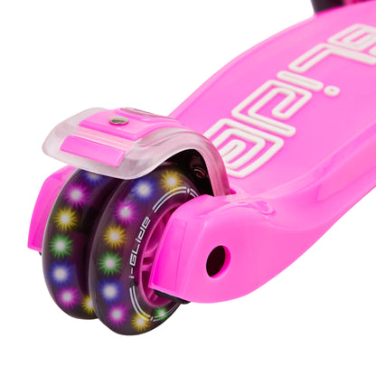 i-Glide 3 Wheel Kids Scooter with Toddler Seat - Hot Pink