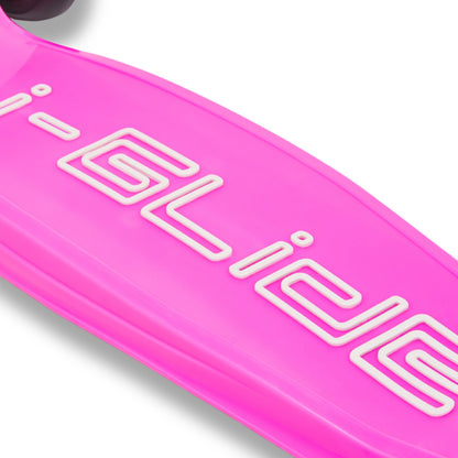 i-Glide 3 Wheel Kids Scooter with Toddler Seat - Hot Pink