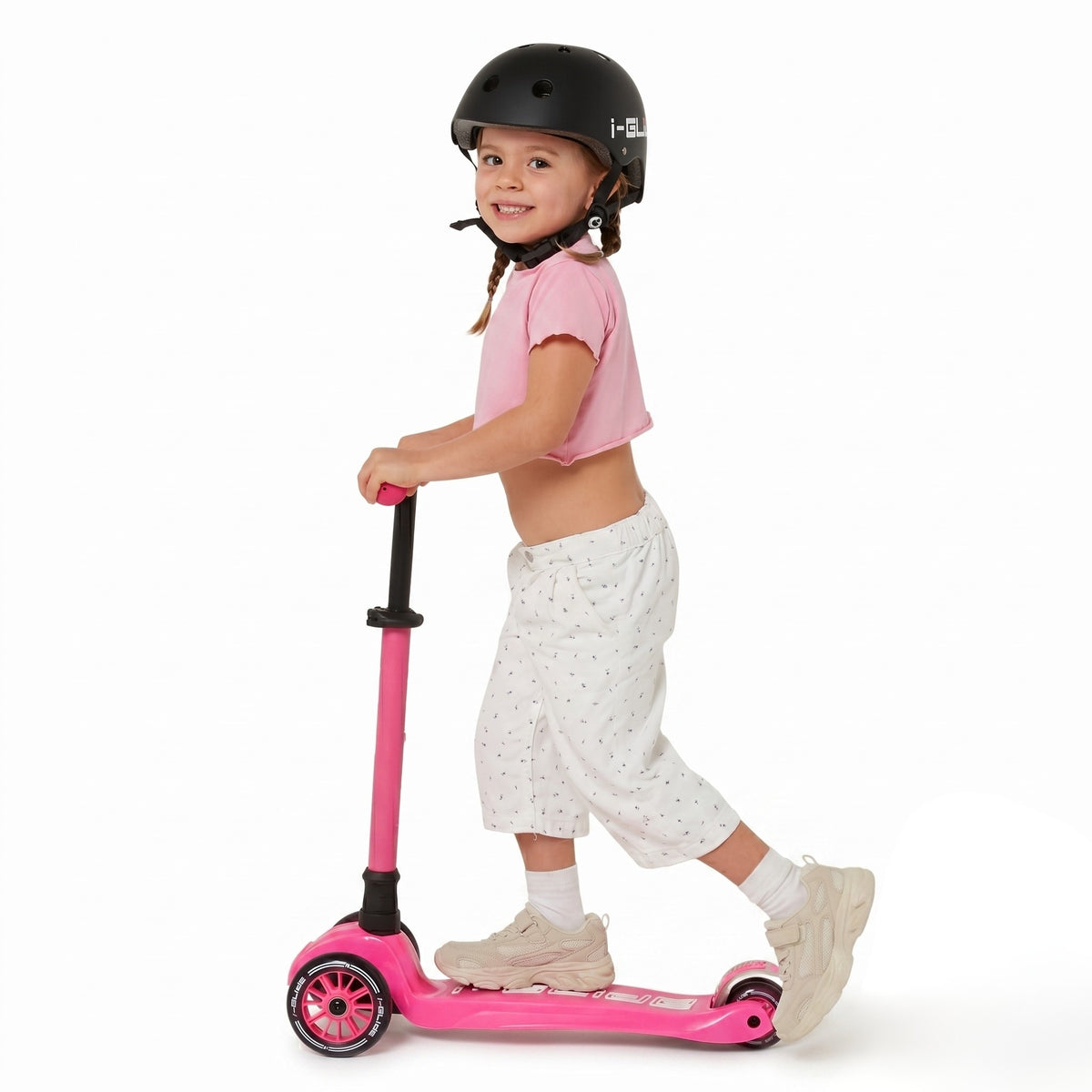 i-Glide 3 Wheel Kids Scooter - Hot Pink
