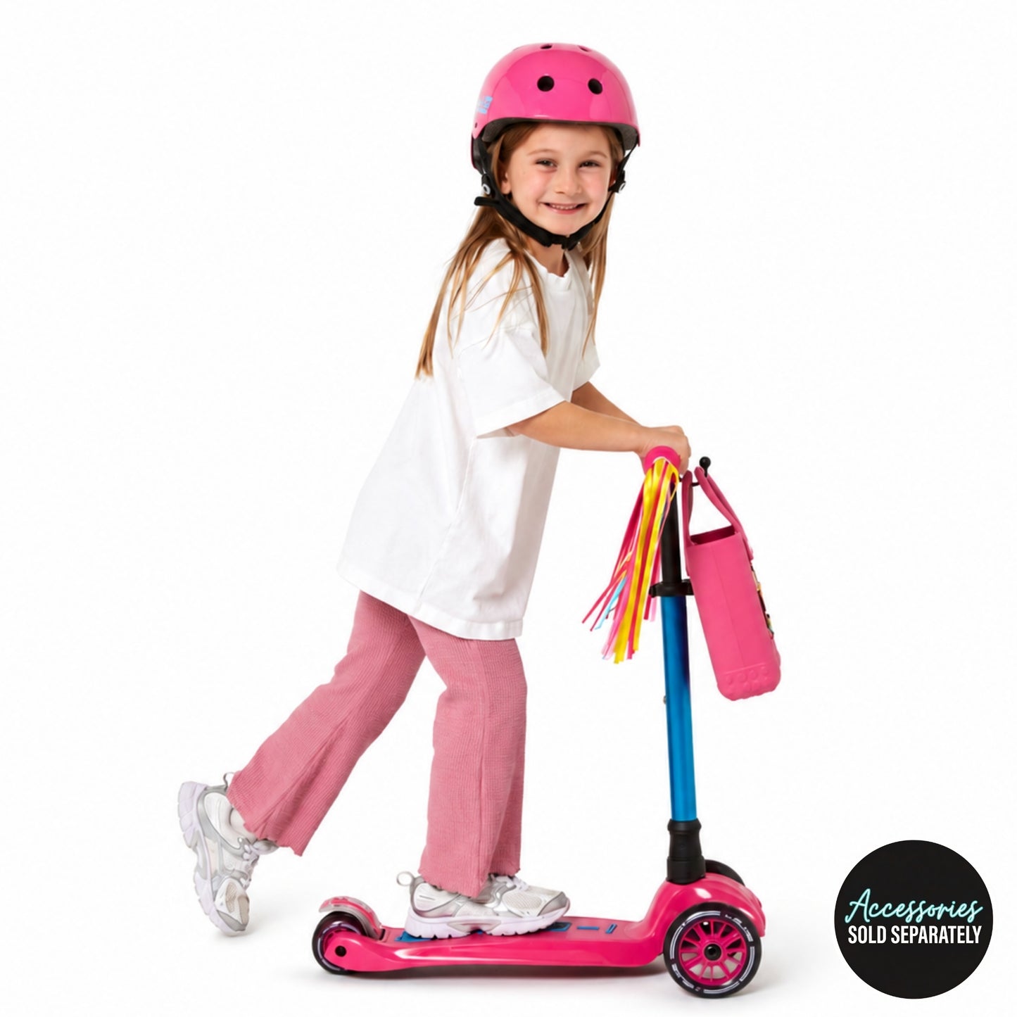 i-Glide 3 Wheel Kids Scooter - Pink/Aqua