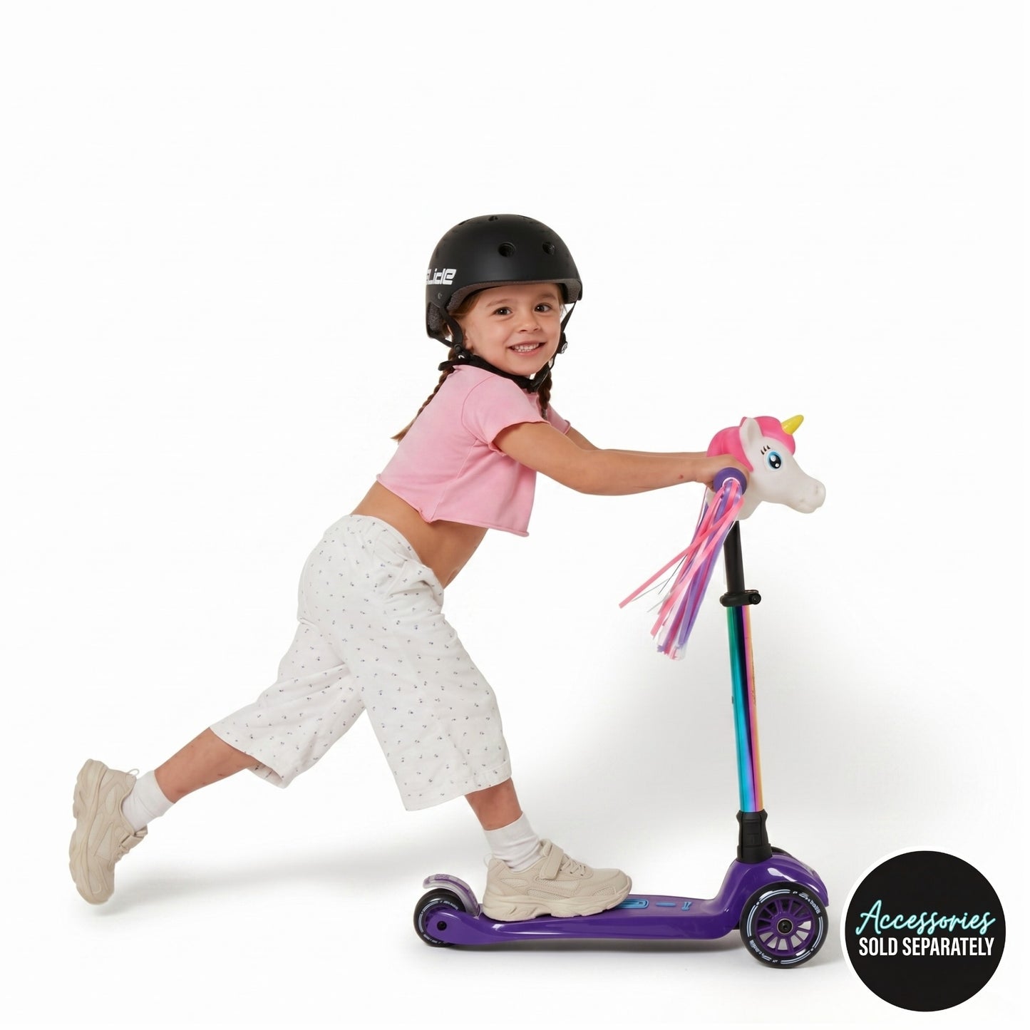 i-Glide 3 Wheel Kids Scooter - Purple/Neo
