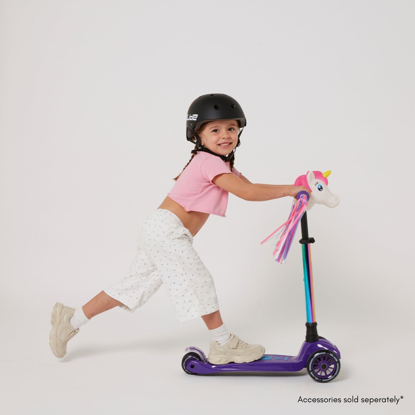 i-Glide 3 Wheel Kids Scooter - Purple/Neo