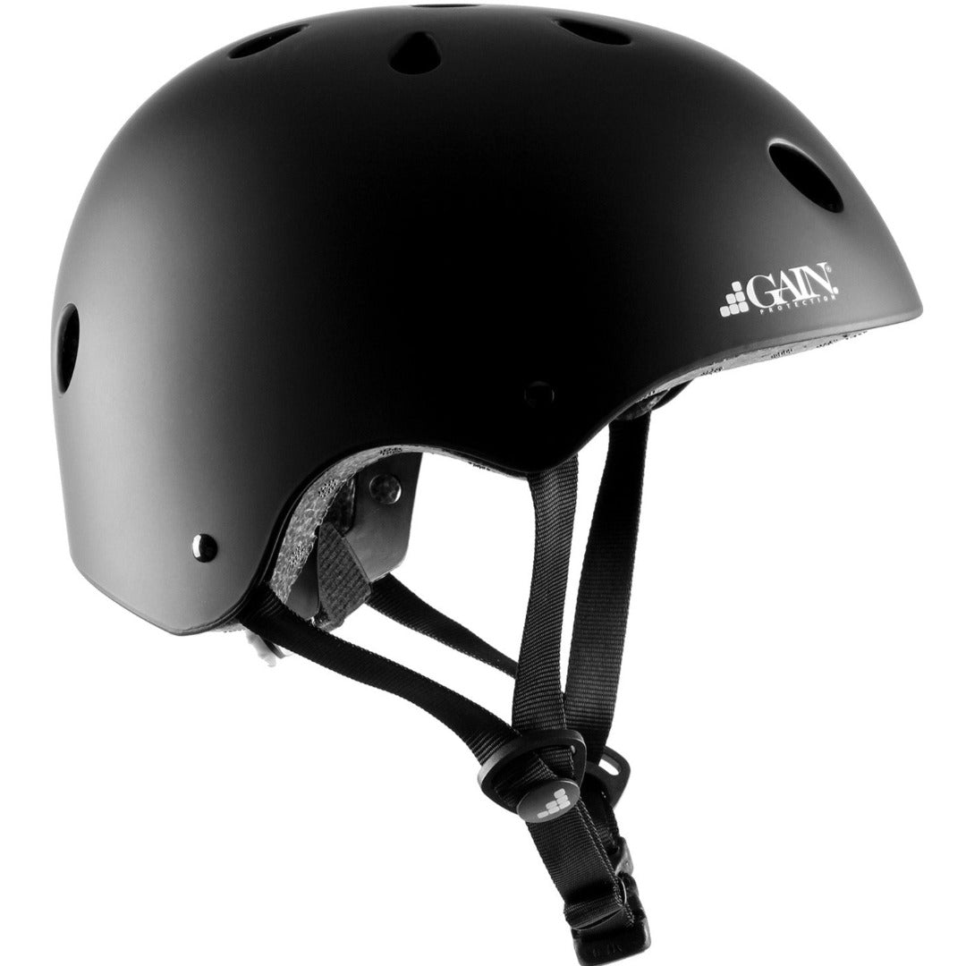 GAIN Protection The Sleeper Kids Certified Helmet w/ Size Adjuster - Black Matte