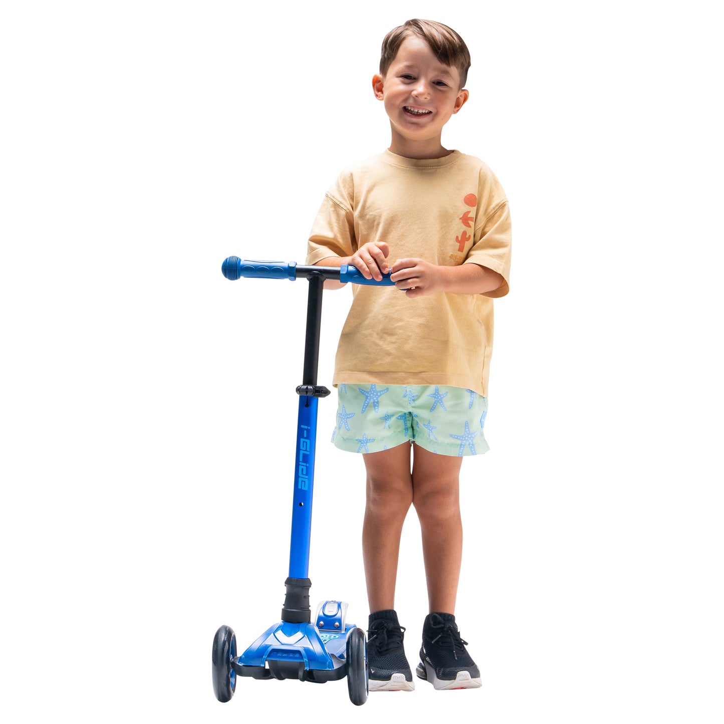 i-Glide 3 Wheel Kids Scooter - Blue/Blue