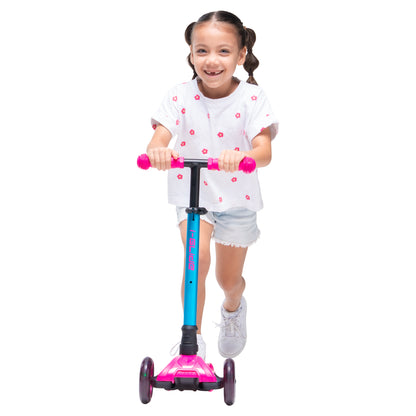 i-Glide 3 Wheel Kids Scooter - Pink/Aqua