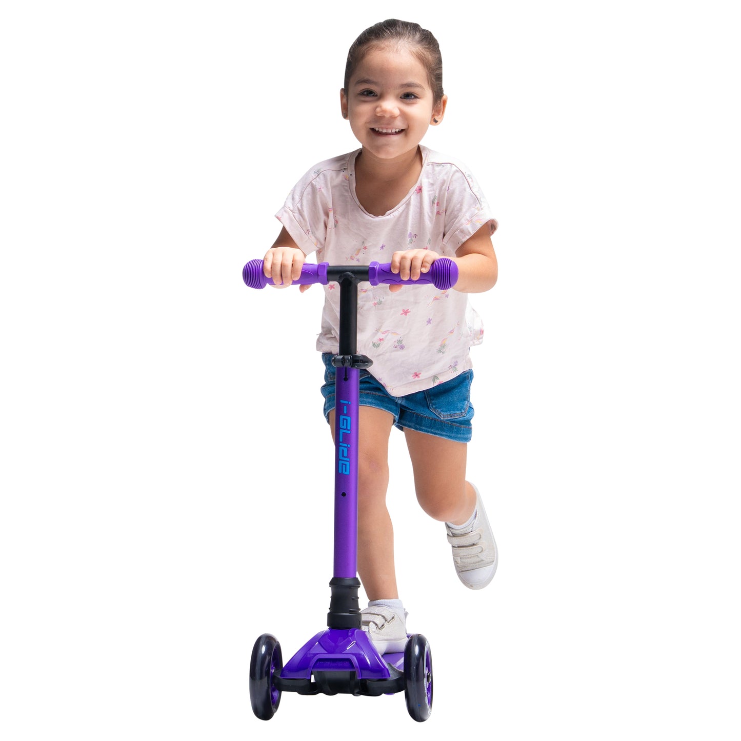 i-Glide 3 Wheel Kids Scooter - Purple/Blue