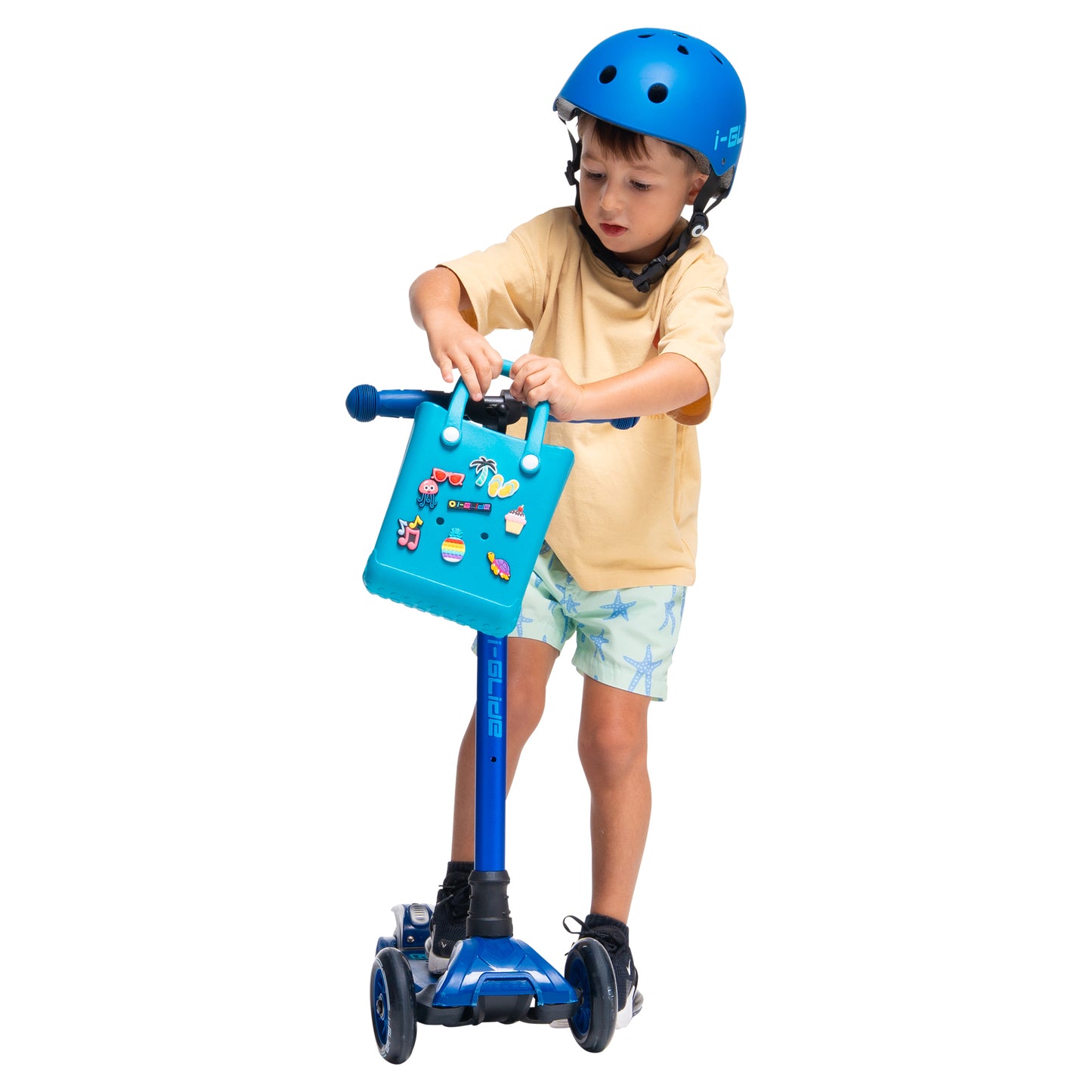 I-GLIDE Adventure Tote Bag with Charms - Turquoise