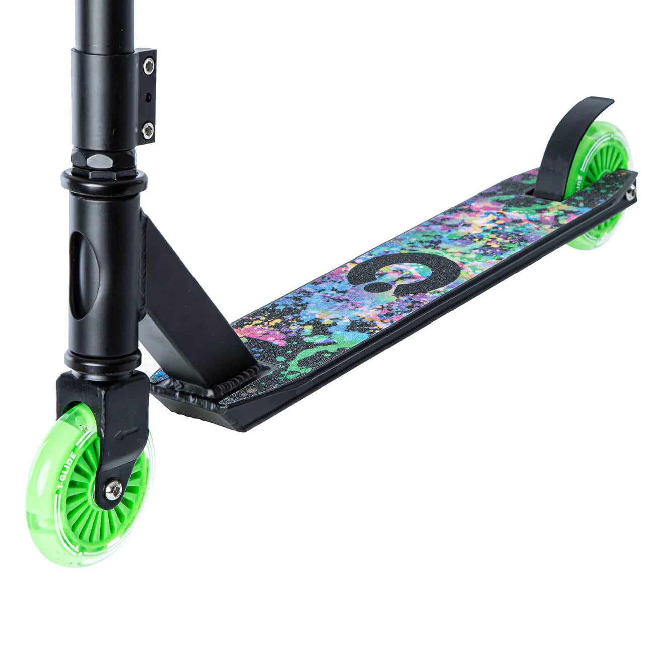 I GLIDE JR LED Light up Scooter Black Green iGlide Scooters